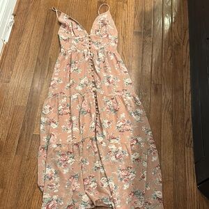 VICI Floral Midi Maxi Dress with Spaghetti Straps. Small